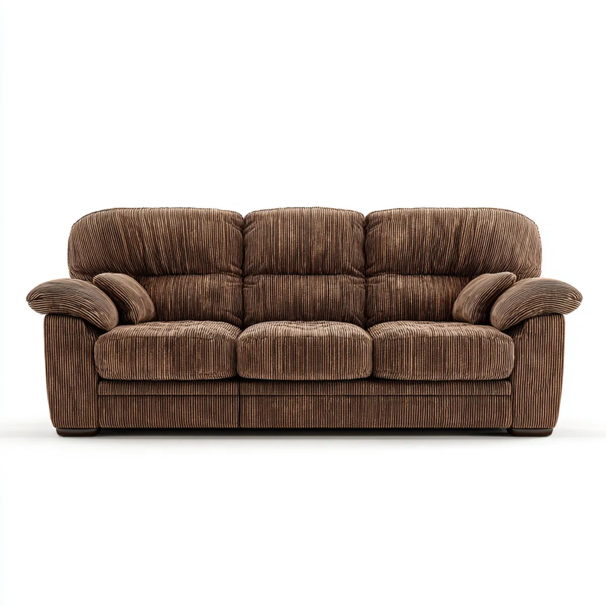 Sofa 3 brązowe aksamitne łóżka z prostokątnym poliestrem 210 x 90 x 88 cm