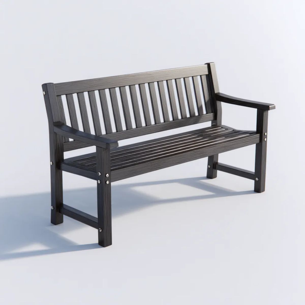 Ławka ogrodowa, Ogród Ławka 2 fotele czarne Plastik biały 122 x 60 x 85 cm