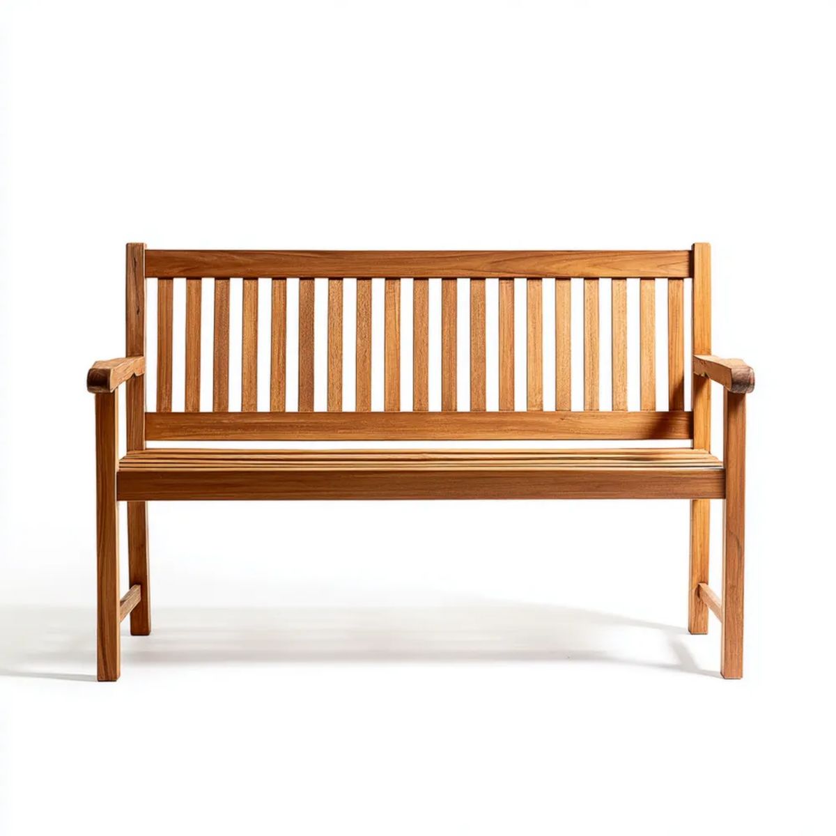 Ławka ogrodowa, Ogród Ławka 2 miejsca Miód brązowy Drewno liściaste 120 x 60 x 90 cm