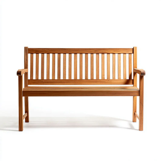 Ławka ogrodowa, Ogród Ławka 2 miejsca Miód brązowy Drewno liściaste 120 x 60 x 90 cm