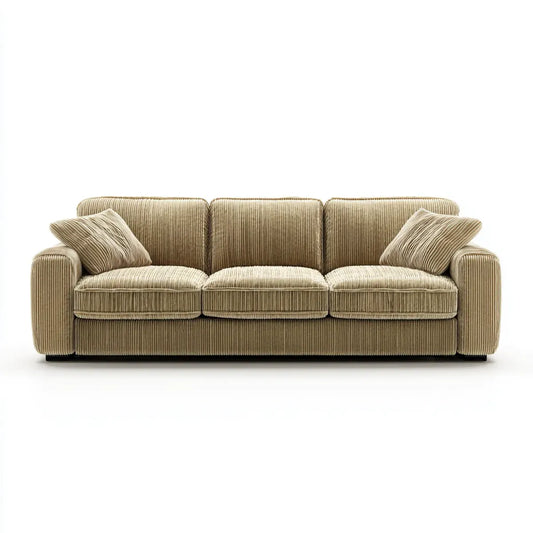 Sofa, 3 fotela w aksamicie z prostokątnym poliestrem 220 x 90 x 85 cm