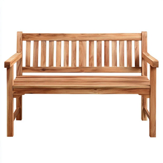 Ławka ogrodowa, 2-osobowa na zewnątrz ławka w brukselskim drewnie brązowy d, 120 x 63 x 85 cm