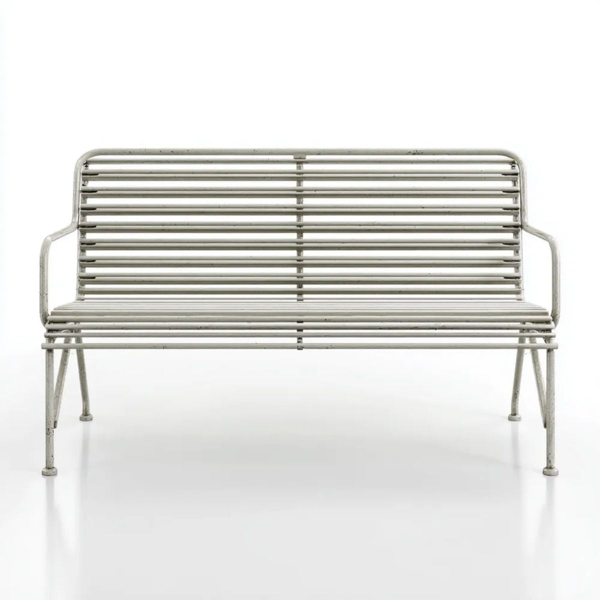 Ławka ogrodowa, Ogród Ławka 2 Białe Stoły Stołowe Siedzenia 120 x 60 x 85 cm