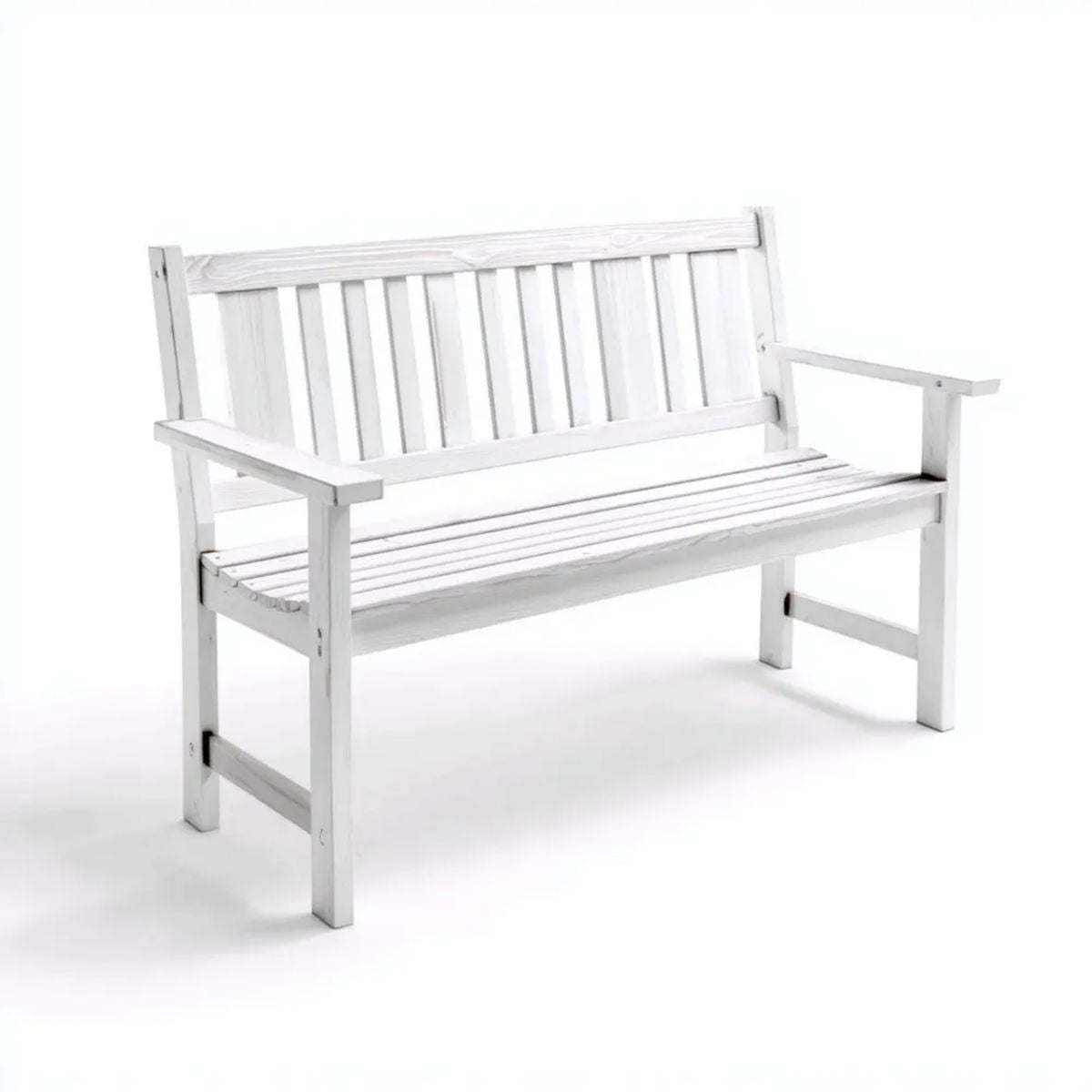 Ławka ogrodowa, Ogród Ławka 2 fotele w Bialwhite Drewno 120 x 65 x 90 cm