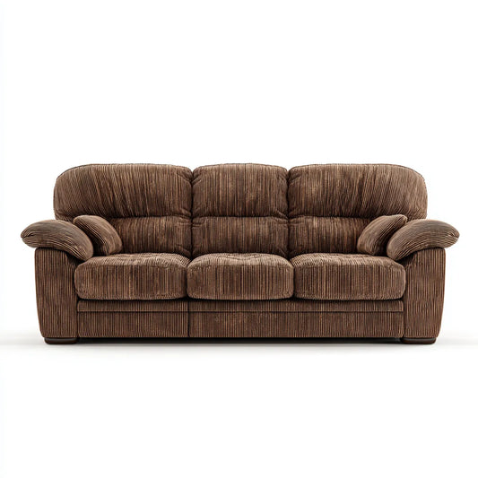Sofa 3 brązowe aksamitne łóżka z prostokątnym poliestrem 210 x 90 x 88 cm